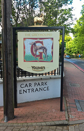 The Sign Of The Greyhound Hotel Pound Street Carshalton
