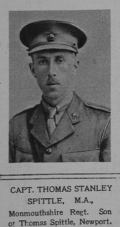 Spittle T S Captain Monmouthshire Regiment The Illustrated London News 27th Oct 1917