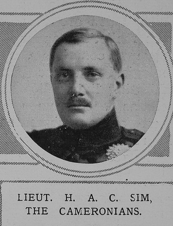 Sim H A C Lt Cameronians The Illustrated London News 29th May 1915