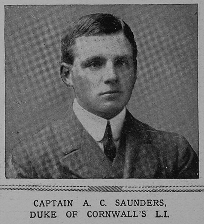 Saunders  C Captain 2nd Duke Of Cornwalls Light Infantry The Illustrated London News 17th April 1915