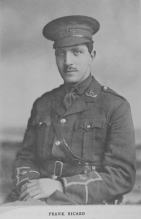 Ricard F 2nd Lt Royal Warwickshire Regiment