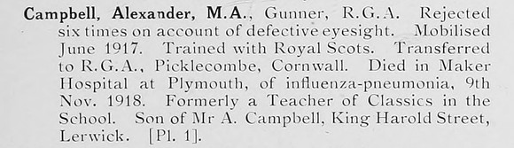 Campbell A Gnr Royal Garrison Artillery Photo Available Plate 1