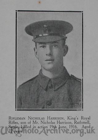 Harrison N Rfn 10th KRRC Craven Roll Of Honour