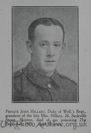 Hillary J Pte 6th West Riding Regt Craven Roll Of Honour
