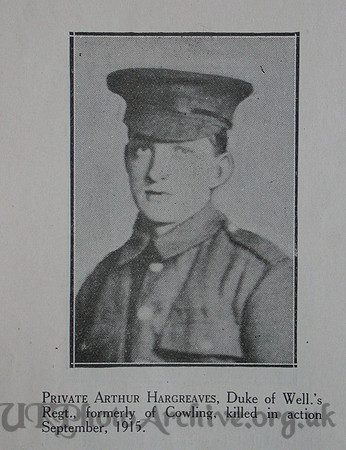 Hargreaves A Pte 10th West Riding Regt Craven Roll Of Honour