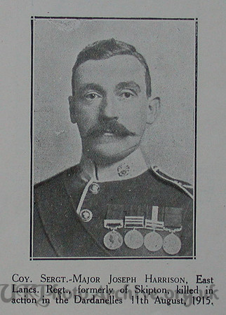Harrison J Coy Sergt Maj East Lancs Regt Craven Roll Of Honour