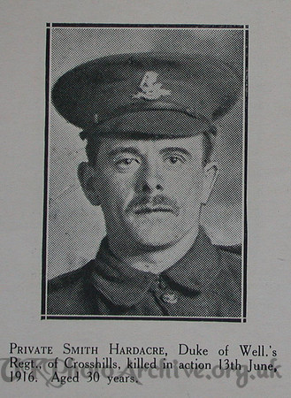 Hardacre S Pte West Riding Regt Craven Roll Of Honour
