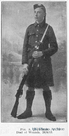 Baxter A J Pte 2769 14th London Regiment