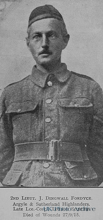 Dingwall-Fordyce J 2nd Lt 2nd Argyll Sutherland Highlanders The London Scottish Regimental Gazette