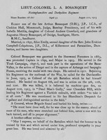 Bosanquet L A Lt Col Notts And Derby Regiment Obit