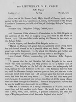 Cable G P 2nd Lt Rifle Brigade Obit