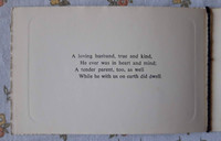 Memorial Card John William Herbert Died 1961 Lambeth Cemetery