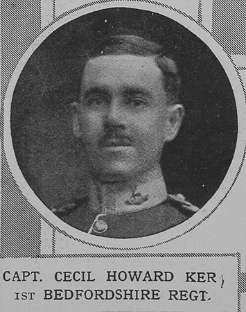 Ker C H Captain 1st Bedfordshire Regiment The Illustrated London News 24th Oct 1914