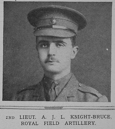 Knight-Bruce A J L 2nd Lt Royal Field Artillery The Illustrated London News 17th April 1915