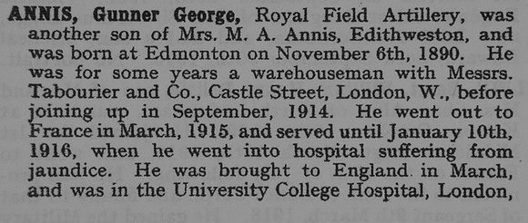 Annis G Gnr 777 Royal Field Artillery Part 1