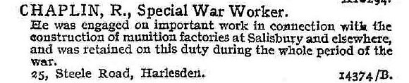 Chaplin R Mr Munitions Worker