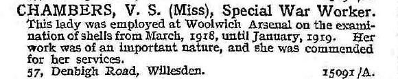 Chambers V S Miss Munitions Worker