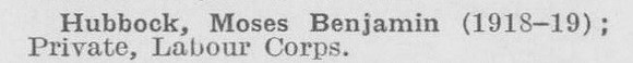 Hubbock M B Pte Labour Corps LCC Bridges And Embankments