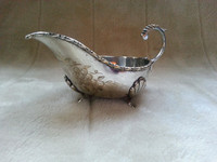 Vintage Silver Plated Sauce Gravy Boat