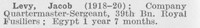 Levy J Comp Qtr Mst Sergt 39th Royal Fusiliers