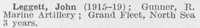 Leggett J Gnr Royal Marine Artillery