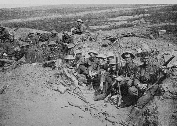 Welsh Guards In A Trench At Guillemont