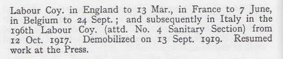 Remington C G Pte Labour Corps Short Record Of Service Part 2