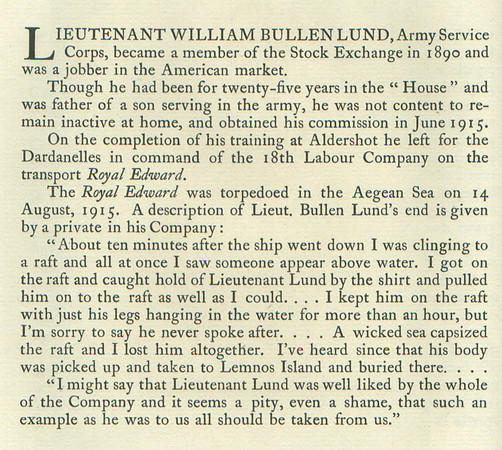 Lund W B Lt Obit