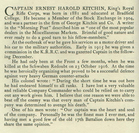 Kitchin E H Captain Obit