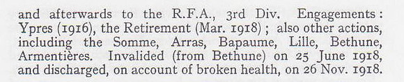 Simmons C W F Pte Royal Field Artillery Part 2
