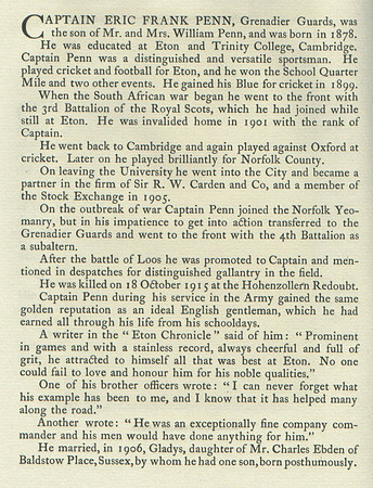 Penn E F Captain Obit
