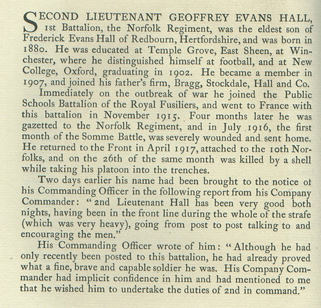Hall G E 2nd Lt Obit