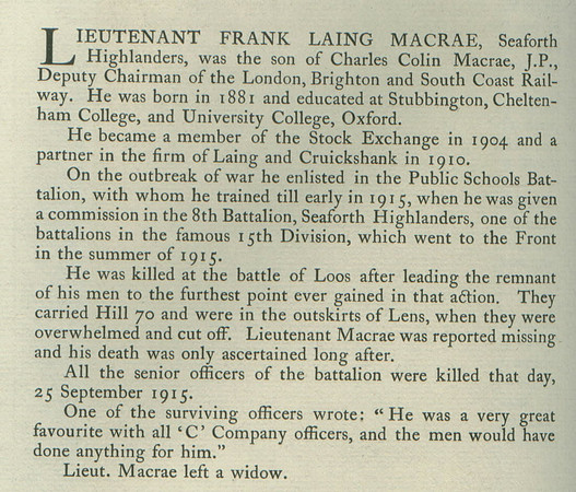 MacRae F L Lt Obit