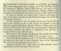 Clayton W J Sergt Obit
