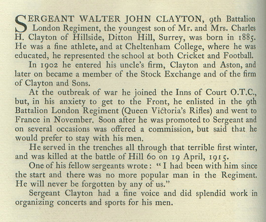 Clayton W J Sergt Obit