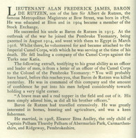 Baron De Rutzen A F Lt Obit