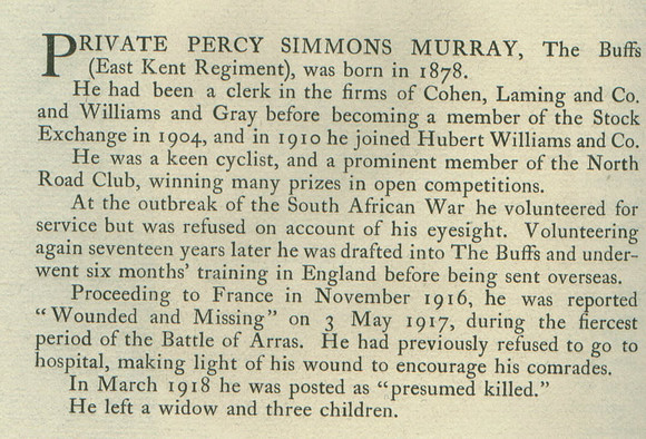 Murray P S Pte Obit