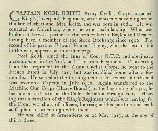 Keith N Captain Obit