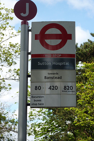 Sutton Hospital Bus Stop Cotswold Road Sutton