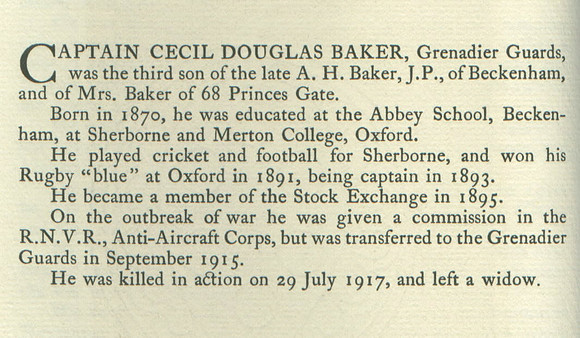 Baker C D Captain Obit