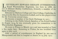 Cuthbertson E H Lt Obit