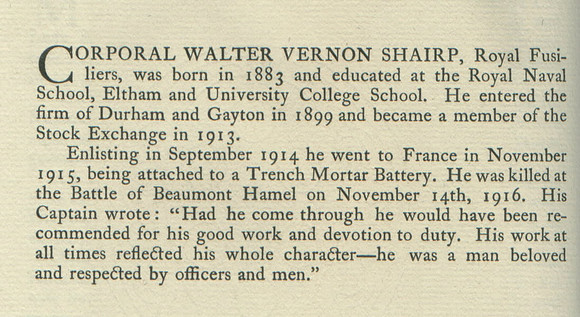 Shairp W V Cpl Obit
