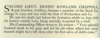 Chappell E R 2nd Lt Obit