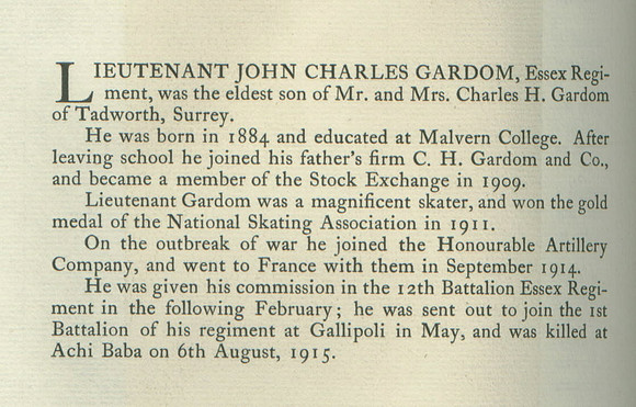 Gardom J C Lt Obit
