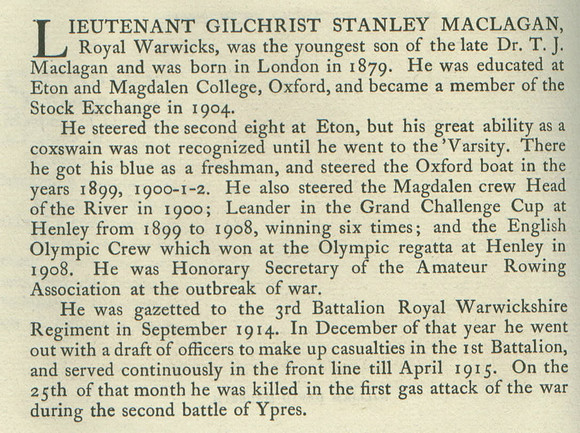 MacClagan G S Lt Obit
