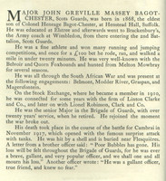 Bagot-Chester J G M Major Obit