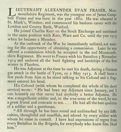 Fraser A E Lt Obit