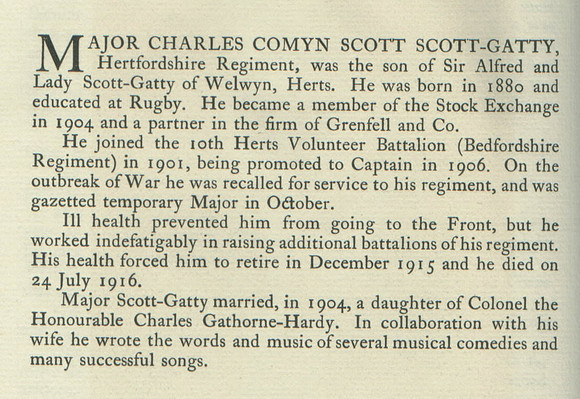 Scott-Gatty C C Major Obit