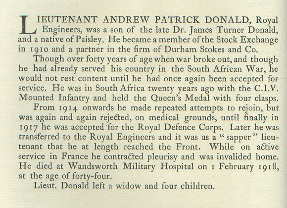 Donald A P Lt Obit