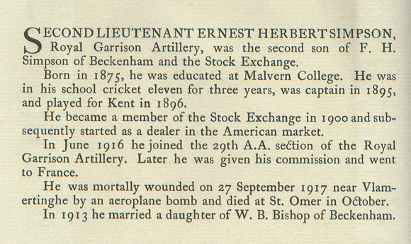 Simpson E H 2nd Lt Obit